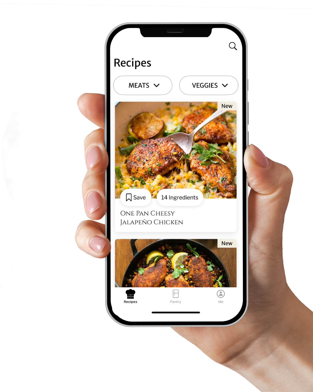 Half Lemons iOS app interface showing recipe generation from ingredients
